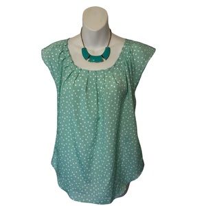 Lauren Conrad Sleepless Mint Green Tunic Blouse Summer Vacation Top XS